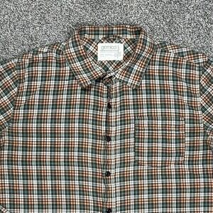 Gramicci Button Up Shirt Mens Large Multicolor Plaid Long Sleeve Pocket Age Wash
